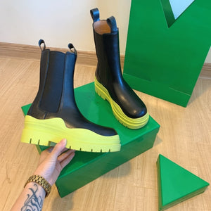 Thick Bottom Avocado Boots